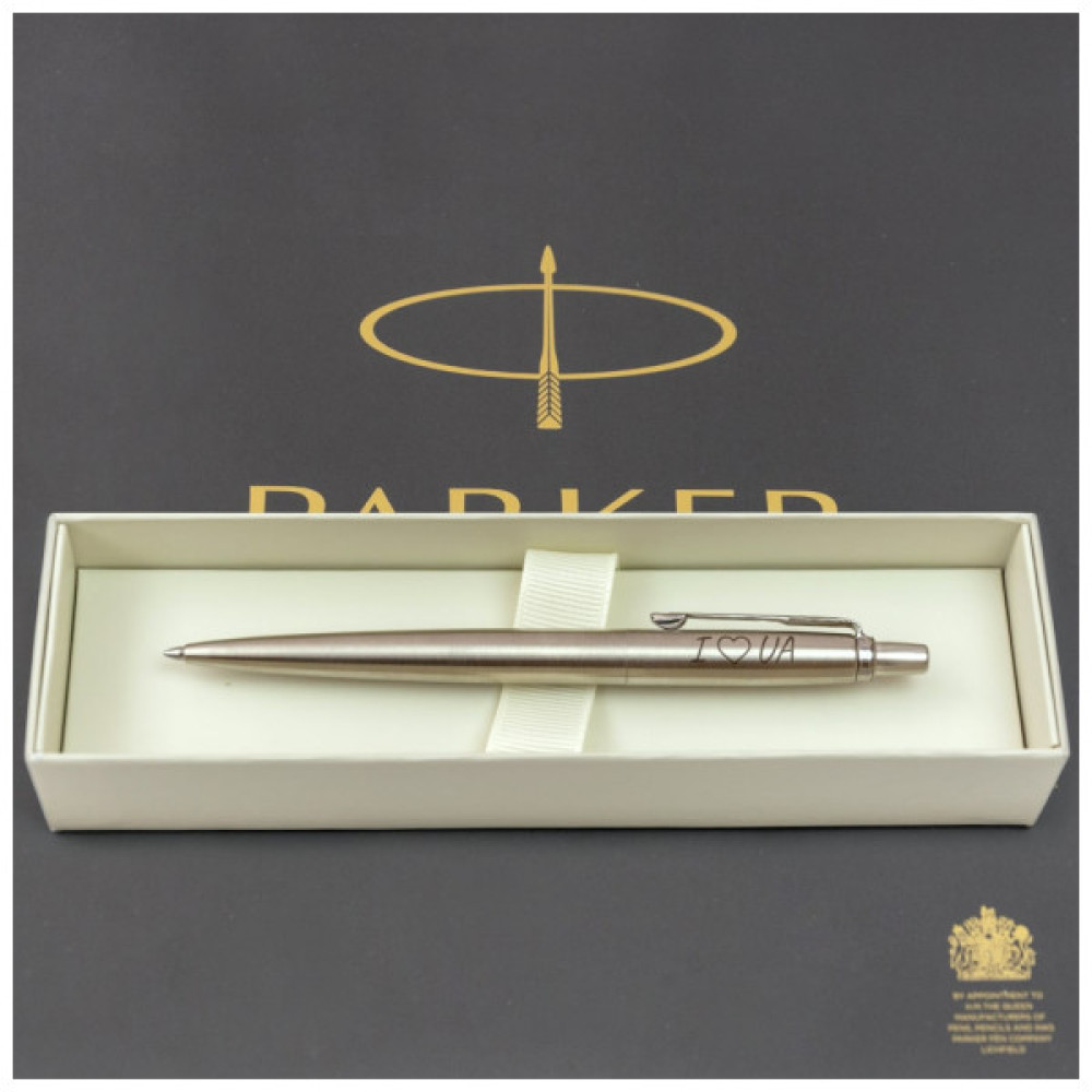 Ручка кулькова Parker JOTTER 17 UKRAINE SS CT BP I Love UA (16132_T207b)