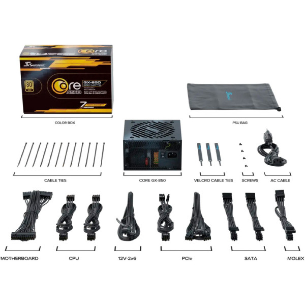 Блок живлення Seasonic 850W BLACK CORE GX-850-ATX31 (CORE GX-850-ATX31)