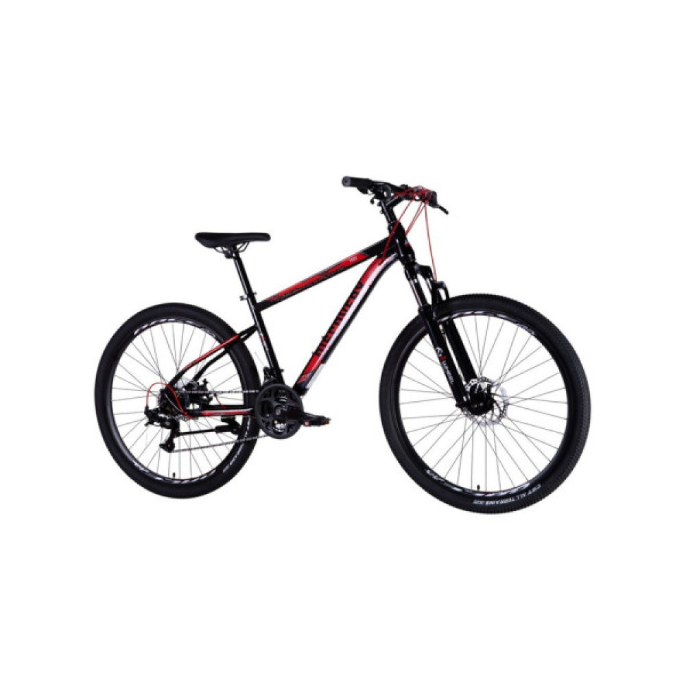 Велосипед Discovery 27.5" TREK DD рама-16" ST 2025 чорно-червоний (OPS-SP-27.5-044)