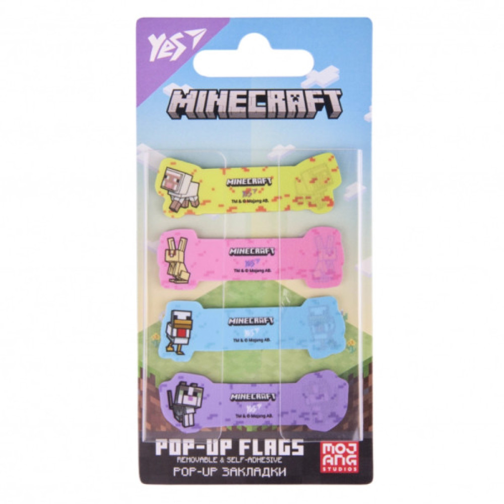 Стікер-закладка Yes Pop-up Minecraft.Spring пластик 80 шт (170442)