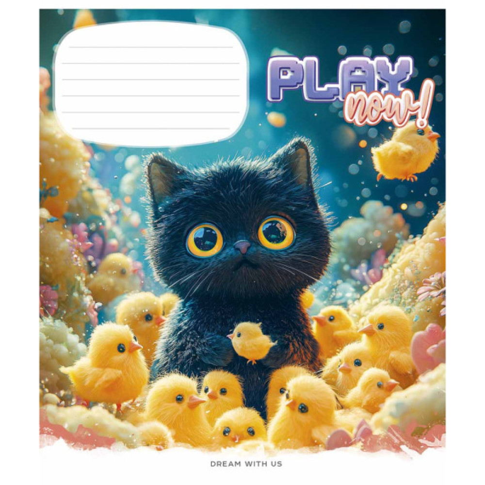Зошит Школярик Play now 12 аркушів коса лінія (012-3556C)