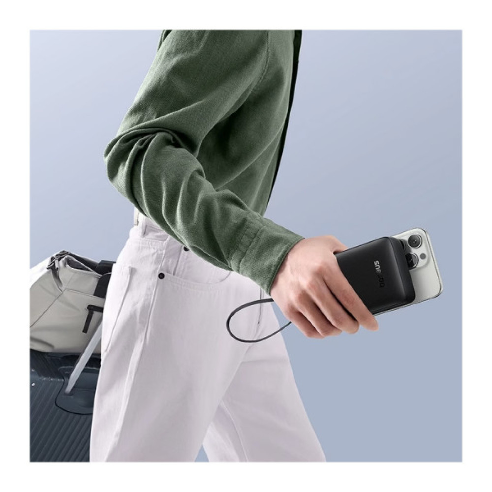 Батарея універсальна Baseus Bipow 2 Digital Display 10000mAh 20W with Built-in USB-C Cable Black (P10077101113-00)