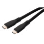 Дата кабель USB-C to USB-C 2.0m UBS3.2 Gen2 10G 240W Chip Silicon Black Vinga (VCPDCCC3242SB)
