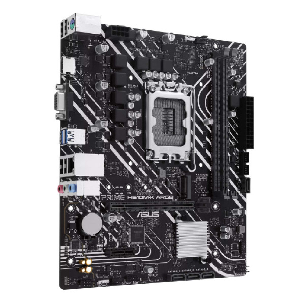 Материнcька плата ASUS PRIME H610M-K ARGB s1700 H610 2xDDR5 M.2 HDMI D-Sub mATX ARGB