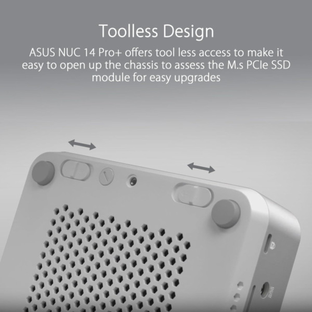 Комп'ютер ASUS NUC 14 Pro+ RNUC14RVSU700002I Kit(L6) / Ultra 7 155H, M.2 22x80 NVMe; 22x42 NVMe (90AR0051-M000A0)