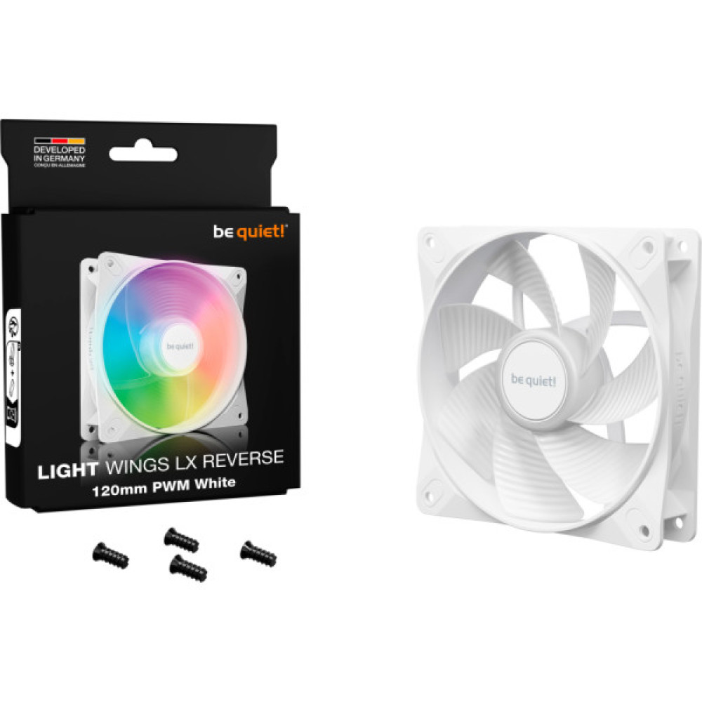 Кулер до корпусу Be quiet! Light Wings LX 120mm PWM Reverse білий (BL133)
