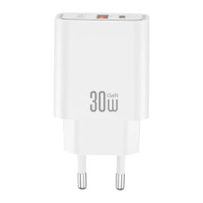 Зарядний пристрій XO 1xUSB 22.5W + 1xUSB-C PD30W white (CE42.white)