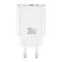 Зарядний пристрій XO 1xUSB 22.5W + 1xUSB-C PD30W white (CE42.white)