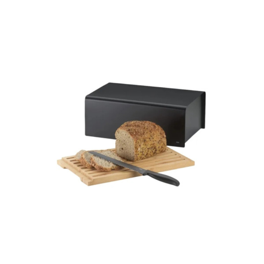 Хлібниця Kela Kiril, чорна, 38х23х16 см (17891)