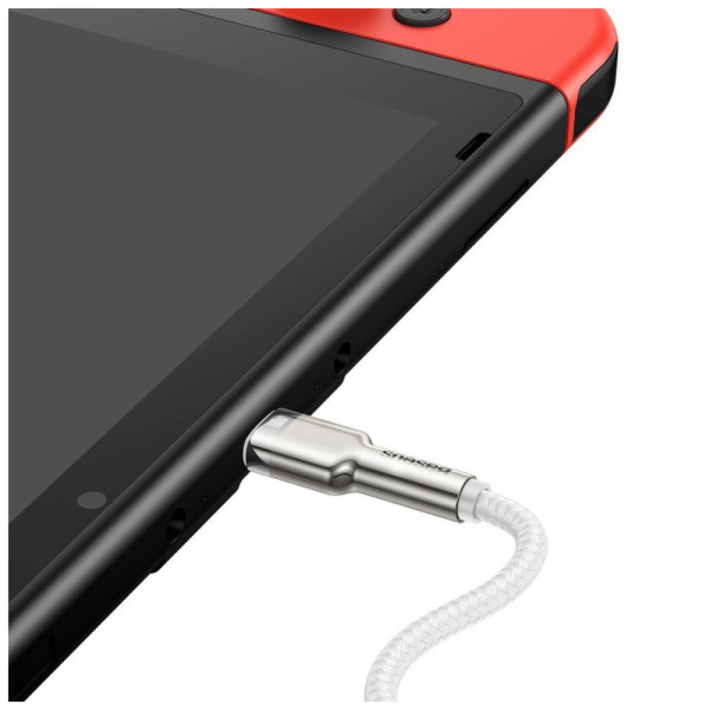 Дата кабель USB-C to USB-C 1.0m 100W metal white Baseus (CATJK-C02)
