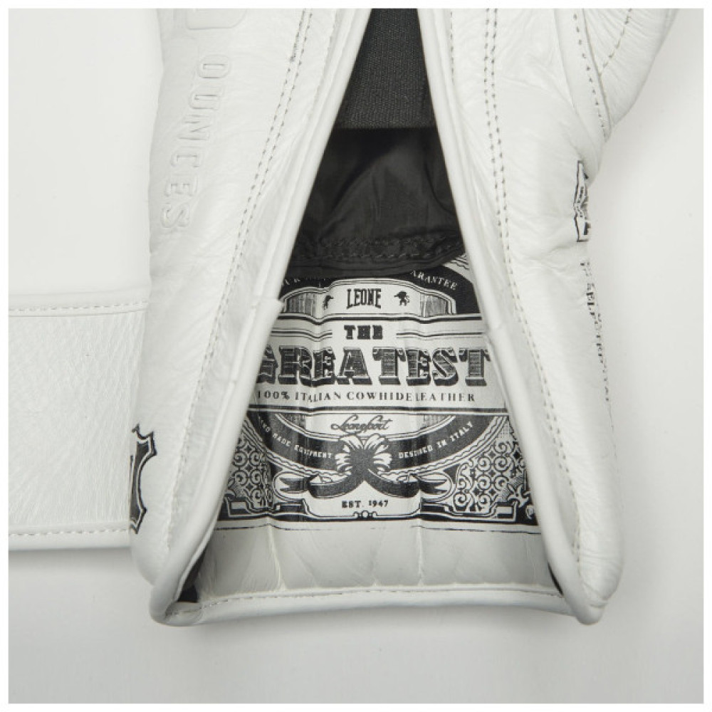 Боксерські рукавички Leone GN111 The Greatest White 12 унцій (GN111_White_12oz)