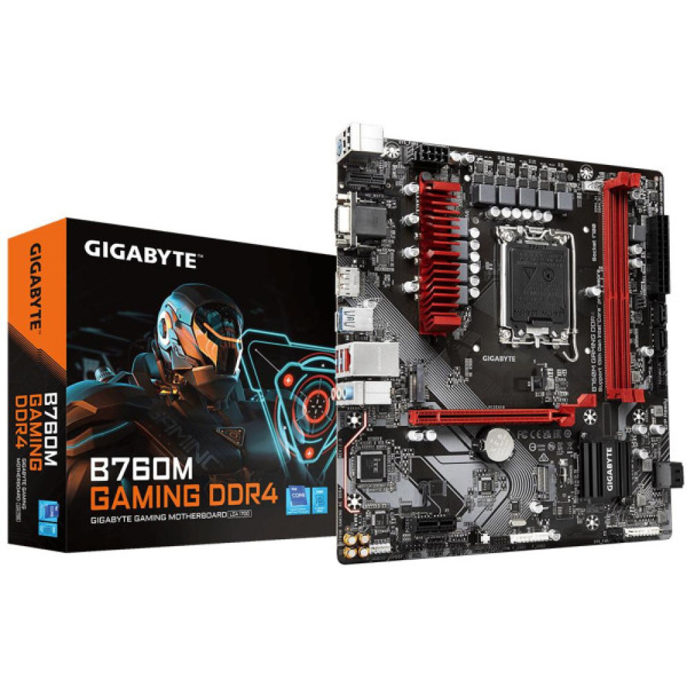 Материнська плата GIGABYTE B760M GAMING DDR4 s1700 B760 2xDDR4 HDMI DP mATX
