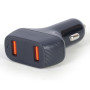 Зарядний пристрій Gembird 2 port 36W QC3.0 (TA-U2QC3-CAR-01) Зарядний пристрій Gembird 2 port 36W QC3.0 (TA-U2QC3-CAR-01)