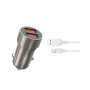 Зарядний пристрій XO CC48 + cable Lightning Smart Metal 2USB, 2.4A Grey (XO-CC48i-GR) Зарядний пристрій XO CC48 + cable Lightning Smart Metal 2USB, 2.4A Grey (XO-CC48i-GR)