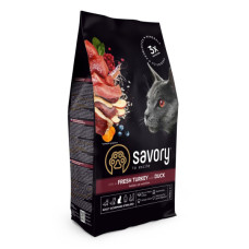 Сухий корм для кішок Savory Adult Cat Steril Fresh Turkey and Duck 400 г (4820232631584) Сухий корм для кішок Savory Adult Cat Steril Fresh Turkey and Duck 400 г (4820232631584)