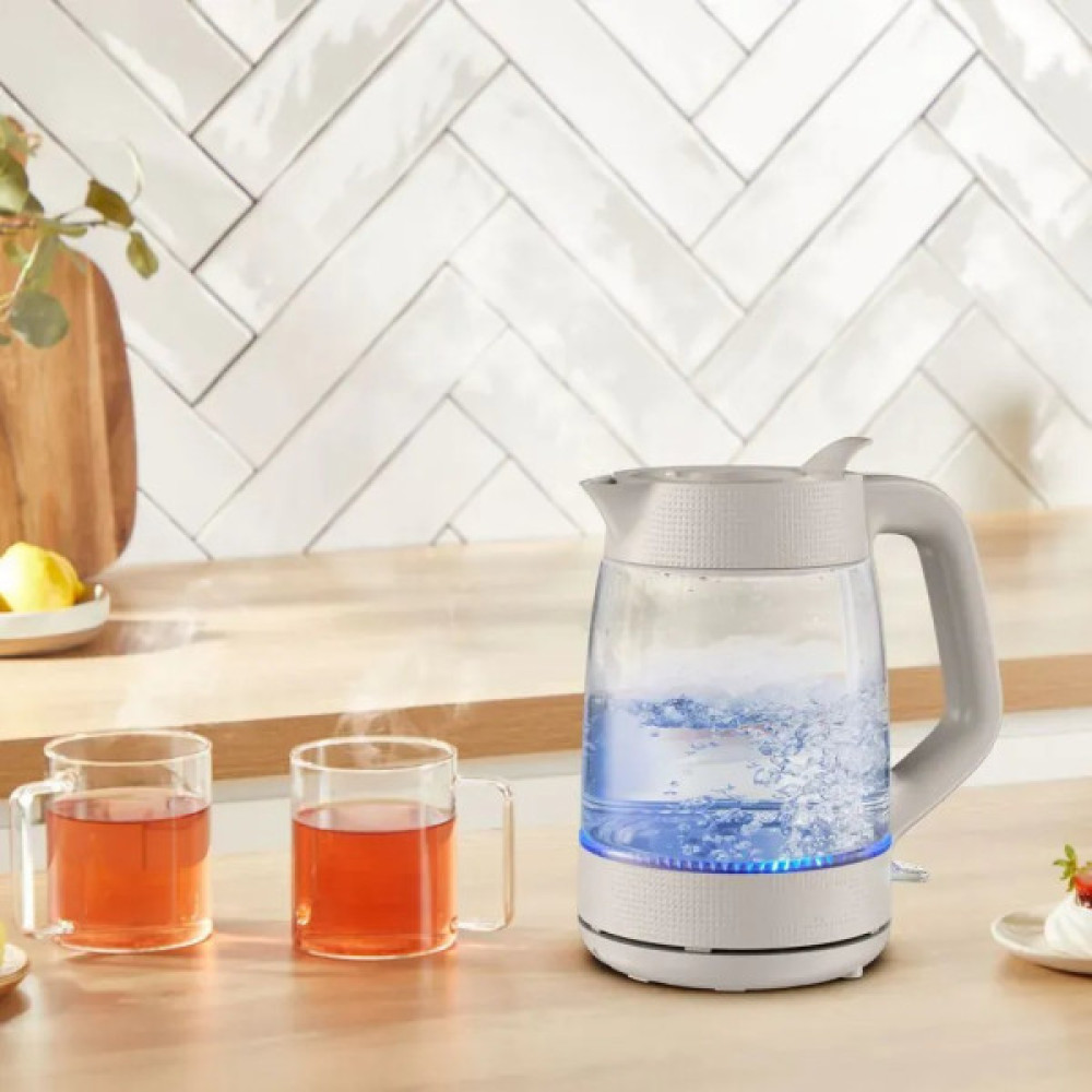 Електрочайник Tefal Morning Glass Kettle, 1.7л, скло, з підсвіткою, бежевий