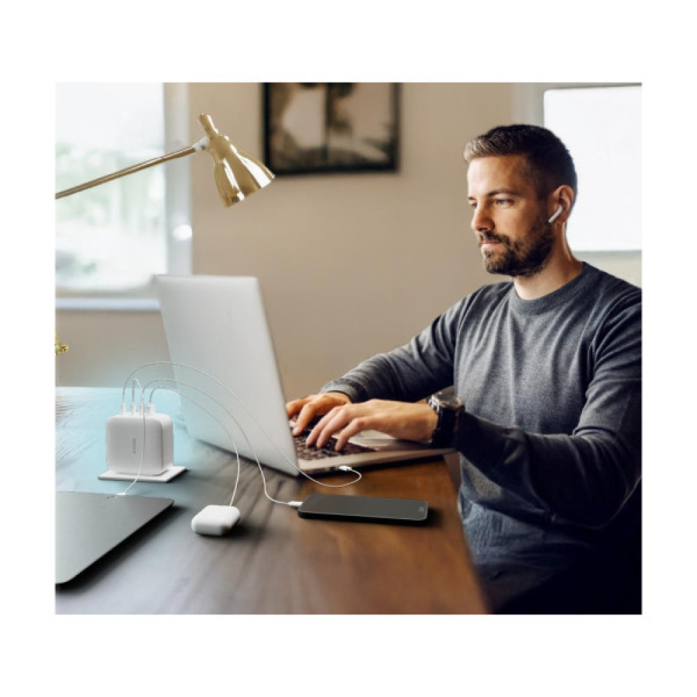 Зарядний пристрій D-Link 3xUSB-C + 1xUSB PD140W GaN white (DCF-141)