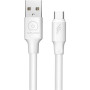Дата кабель USB 2.0 AM to USB-C 1.0m 5A PVC white WUW (6972573331635)