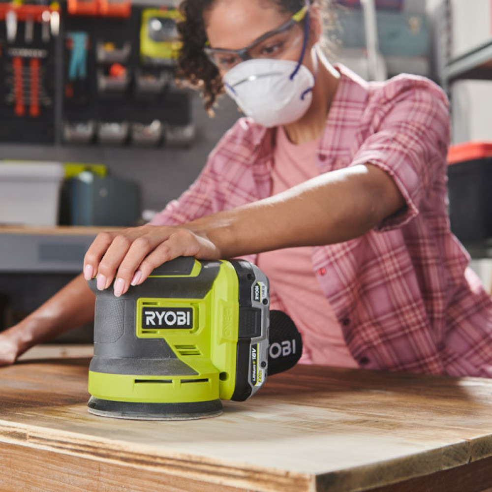 Шліфмашина ексцентрикова акумуляторна Ryobi ONE+ RROS18-0 18В 125мм орбіта 2.5мм 1.2кг без АКБ та ЗП