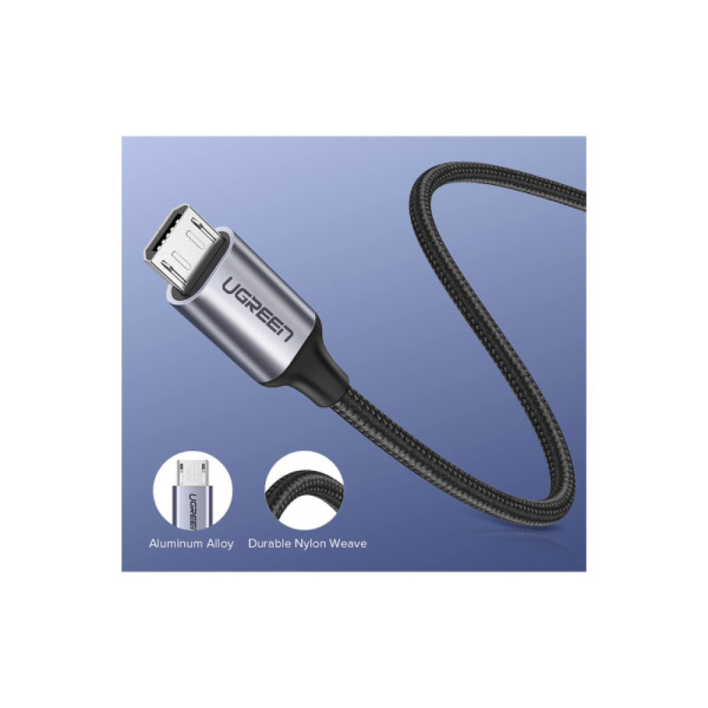 Дата кабель USB 2.0 AM to Micro 5P 2.0m Ugreen (UGR-60148)