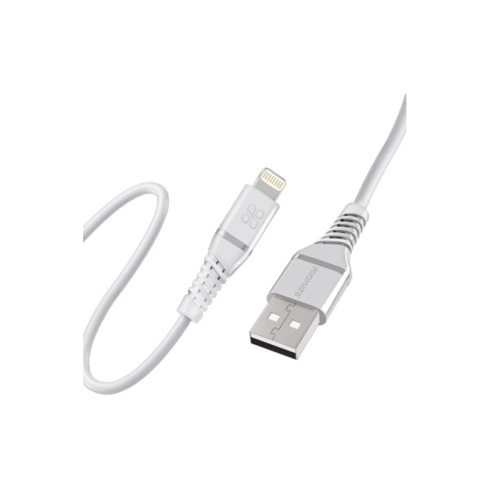 Дата кабель USB 2.0 AM to Lightning 1.2m 2.4A MFi PowerLine-Ai120 white Promate (powerline-ai120.white) Дата кабель USB 2.0 AM to Lightning 1.2m 2.4A MFi PowerLine-Ai120 white Promate (powerline-ai120.white)
