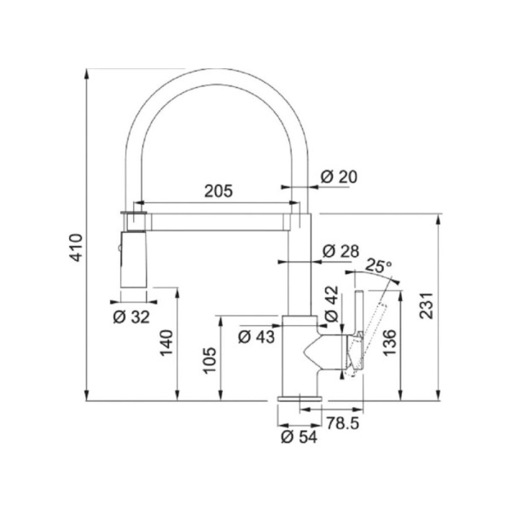 Змішувач Franke Lina Semi Pro (115.0725.838)