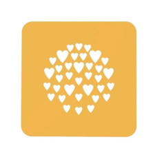 Кондитерський килимок Silikomart для декорування "Серце" d 100 мм h 1 мм 2 шт (STENCIL CUORE)