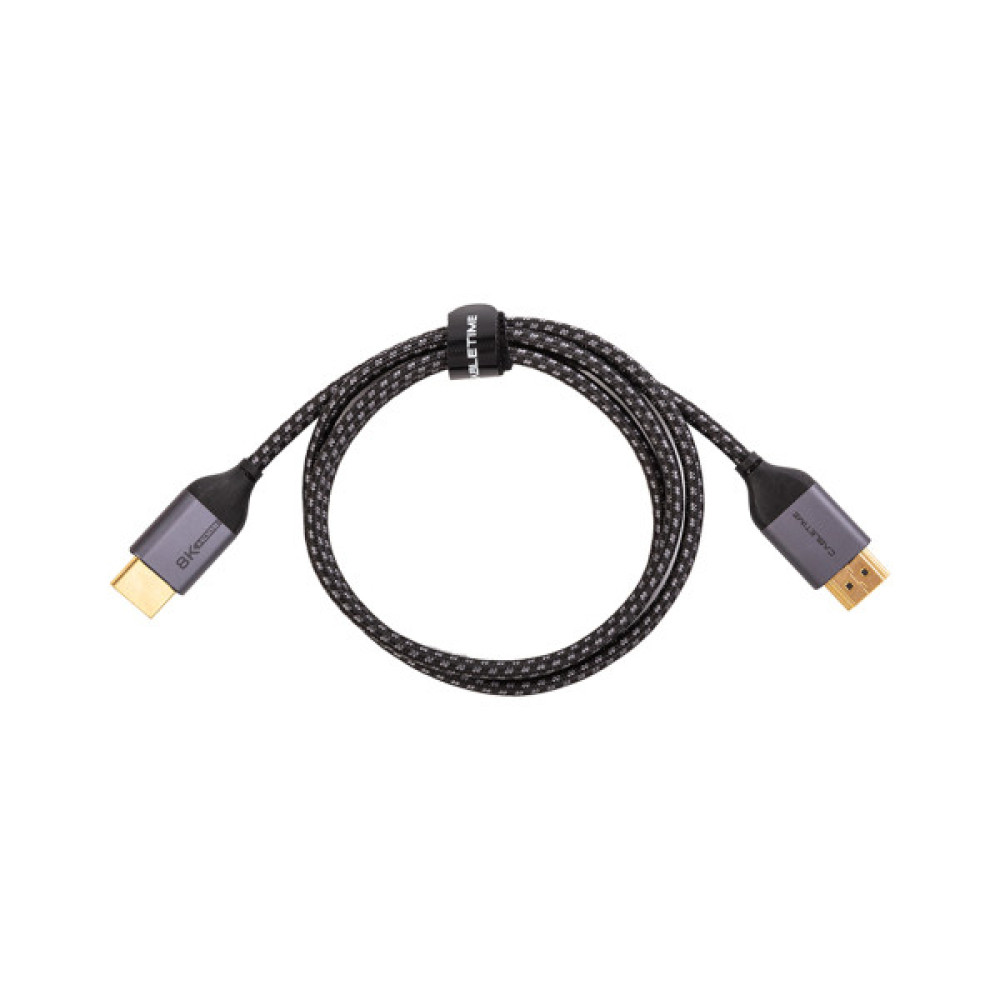 Кабель мультимедійний HDMI M to HDMI M 2.0m V2.1 Cabletime (CA914654)