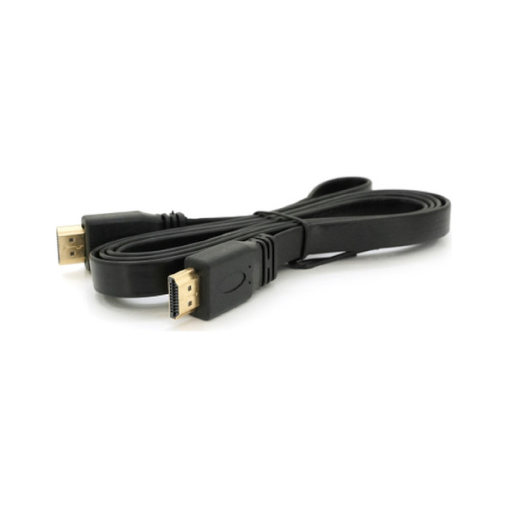 Кабель мультимедійний HDMI M to HDMI M 1.5m V1.4 black Merlion (YT-HDMI(M)/(M)SLIM-1.5m/04460)