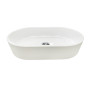 Раковина, умивальник Adamant BESTE NEW, штучний камінь, овальна, без отвору для змішувача та переливу, 540x350x11мм, накладний, білий