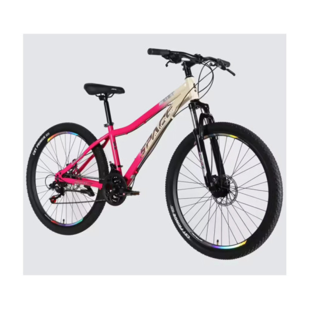 Велосипед Space 27.5" AURORA DD FR рама-15" ST 2026 біло-рожевий (OPS-SP-27.5-092)