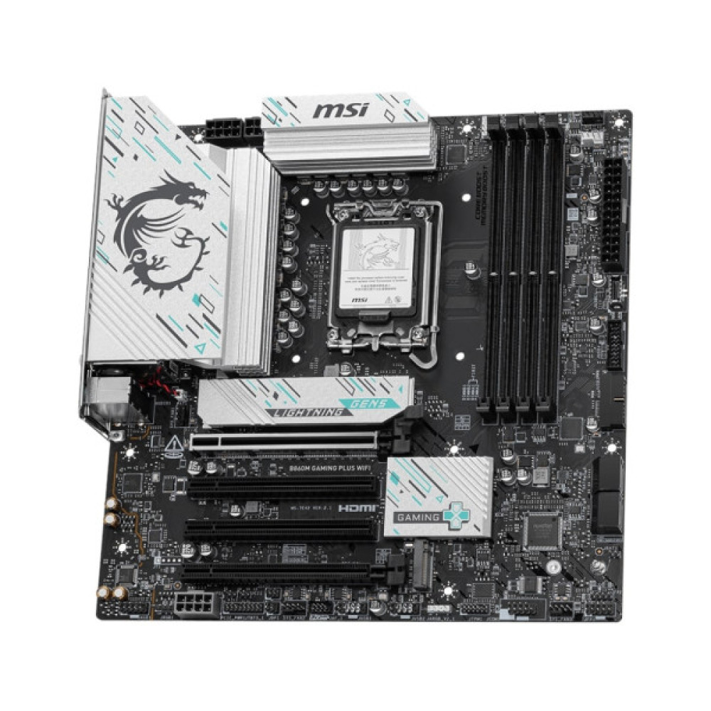 Материнcька плата MSI B860M GAMING PLUS WIFI s1851 B860 4xDDR5 M.2 HDMI DP WiFi BT mATX