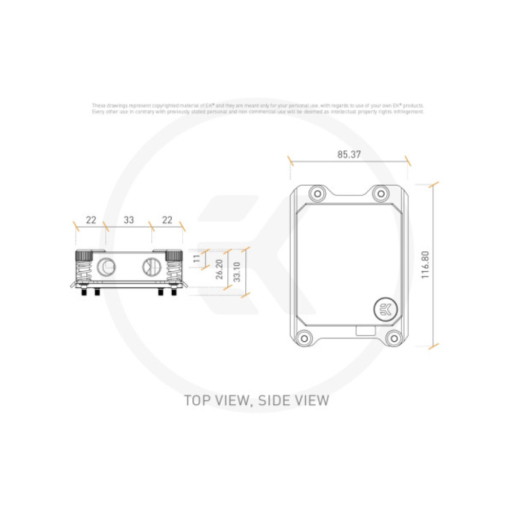 Водоблок Ekwb EK-Pro CPU WB sTR Rack - Nickel + Acetal (3831109844076)