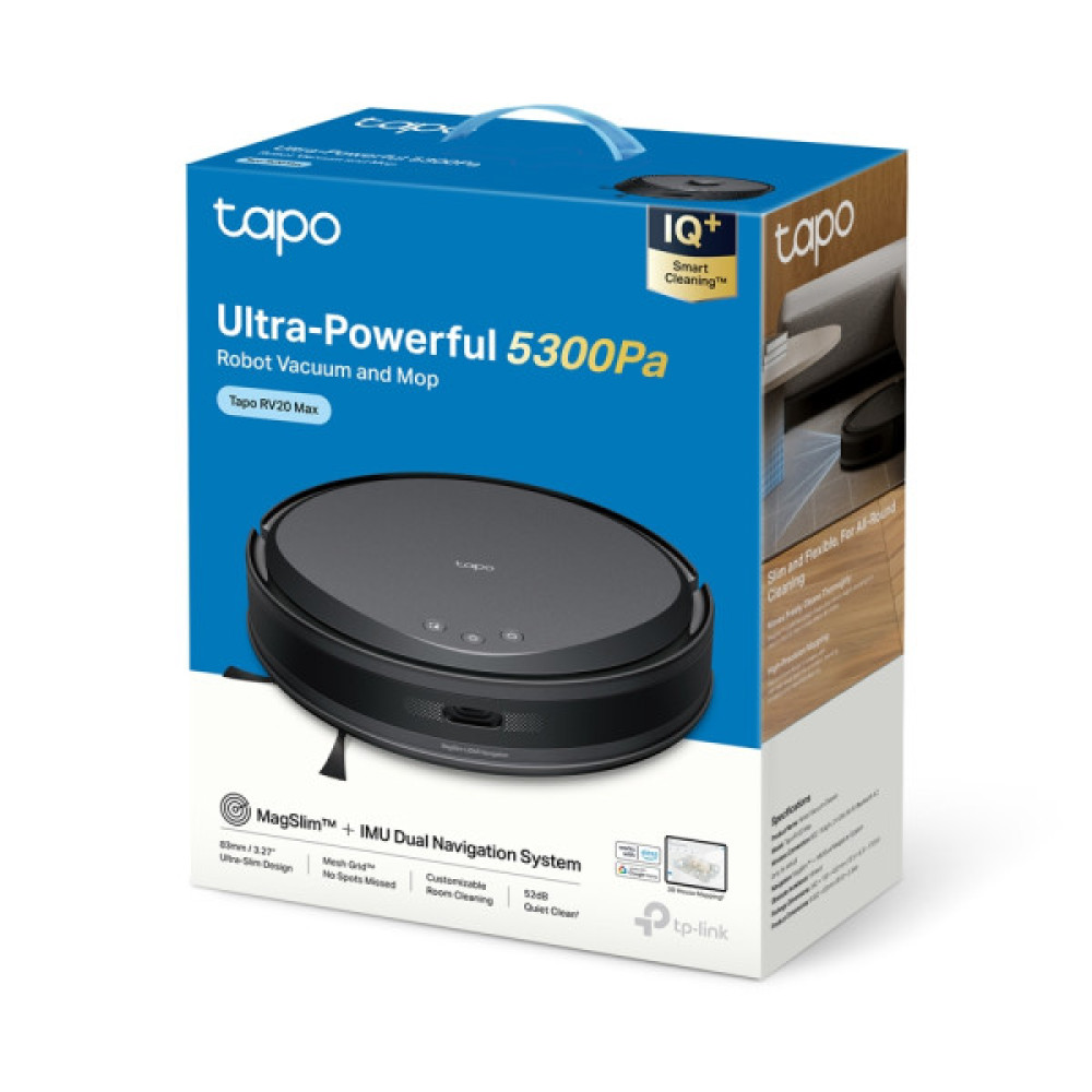 Робот-пилосмок TP-LINK TAPO RV 20 MAX LIDAR з підтримкою вологого прибирання