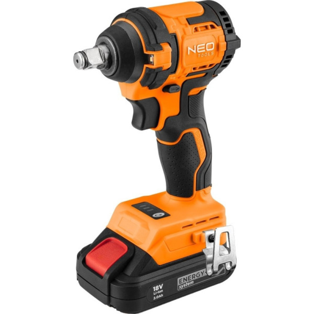 Гайковерт ударний Neo Tools Energy+ 18В безщітковий 2500об·хв 350Нм 1/2" 3 швидкості 1.1кг без АКБ та ЗП