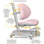 Дитяче крісло Mealux Ortoback Base Pink (Y-508 KP Base)