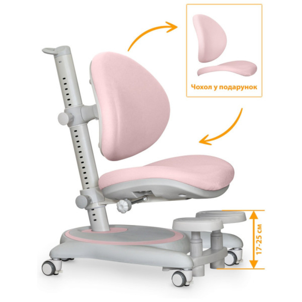 Дитяче крісло Mealux Ortoback Base Pink (Y-508 KP Base)