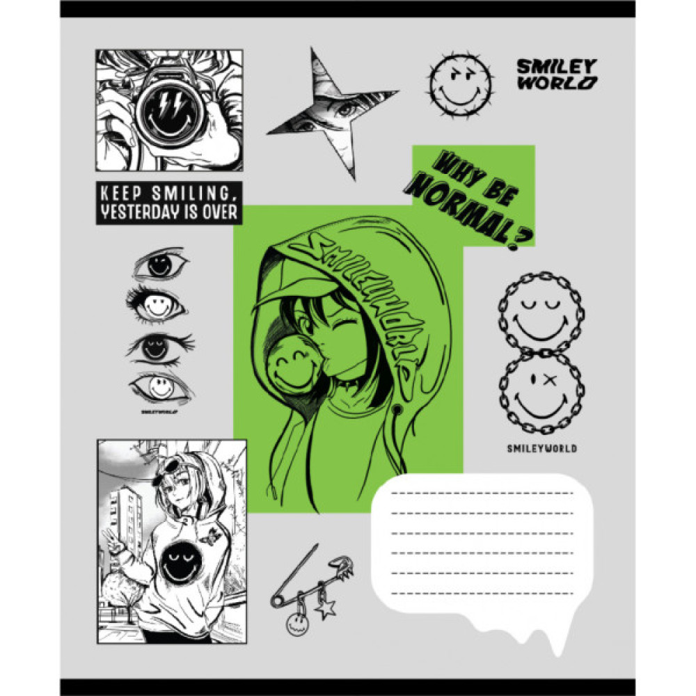 Зошит Yes Smiley World Anime А5 24 аркушів лінія (767651)