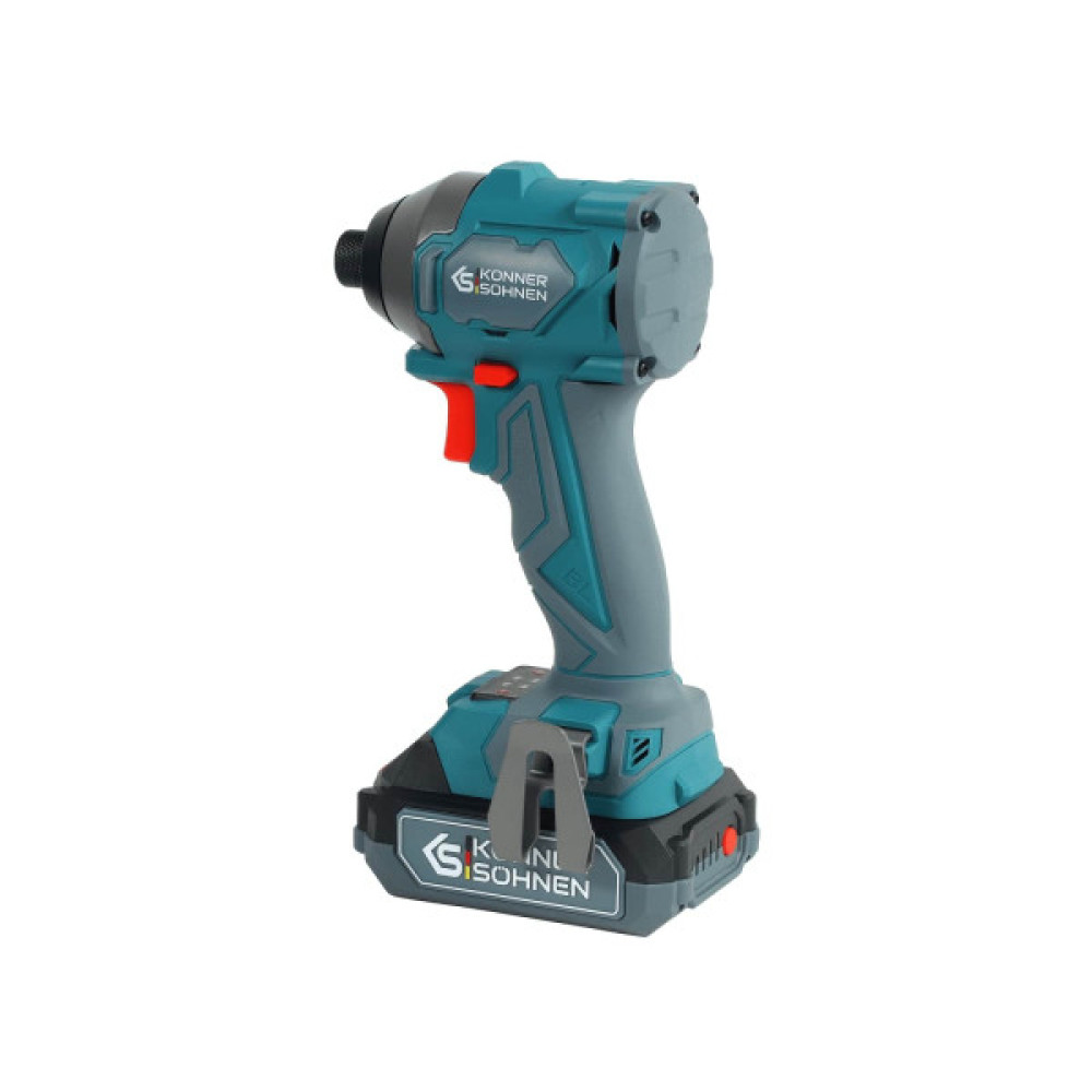 Набір із двох акумуляторних інструментів Konner&Sohnen KS IDISD 20V SET 2 20В дриль ударний, гвинтоверт, швидкий ЗП 2А акб 2х2А·год кейс 5кг