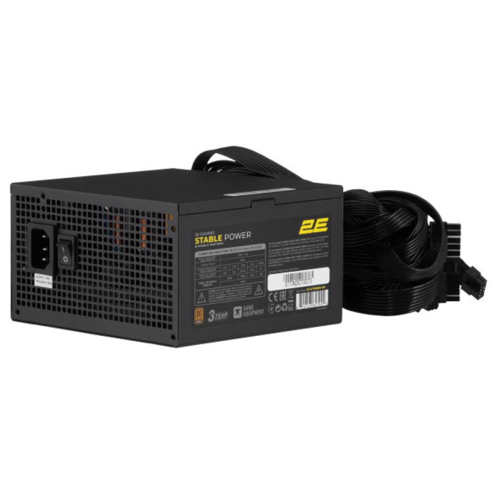 Блок живлення 2E GAMING Stable Power Pro ATX3.1 GEN5.0 (700W), >85%, 80+ Bronze, 120мм, 1xMB 24pin(20+4), 2xCPU 8pin(4+4), 3xMolex, 6xSATA, 4xPCIe 8pin(6+2), 1xPCIe GEN5 16pin