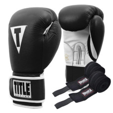 Боксерські рукавички Title Boxing Pro Style Leather Gloves 3.0 Black/White 14 oz (TVVTG3 14 BK/WH)