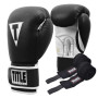 Боксерські рукавички Title Boxing Pro Style Leather Gloves 3.0 Black/White 14 oz (TVVTG3 14 BK/WH)