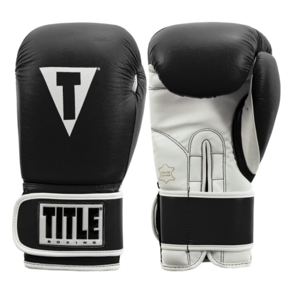 Боксерські рукавички Title Boxing Pro Style Leather Gloves 3.0 Black/White 14 oz (TVVTG3 14 BK/WH)