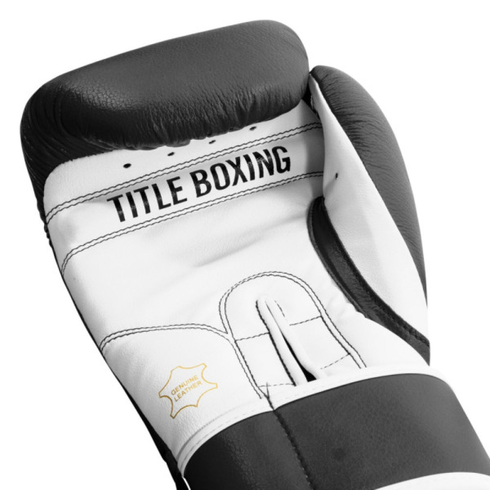 Боксерські рукавички Title Boxing Pro Style Leather Gloves 3.0 Black/White 14 oz (TVVTG3 14 BK/WH)