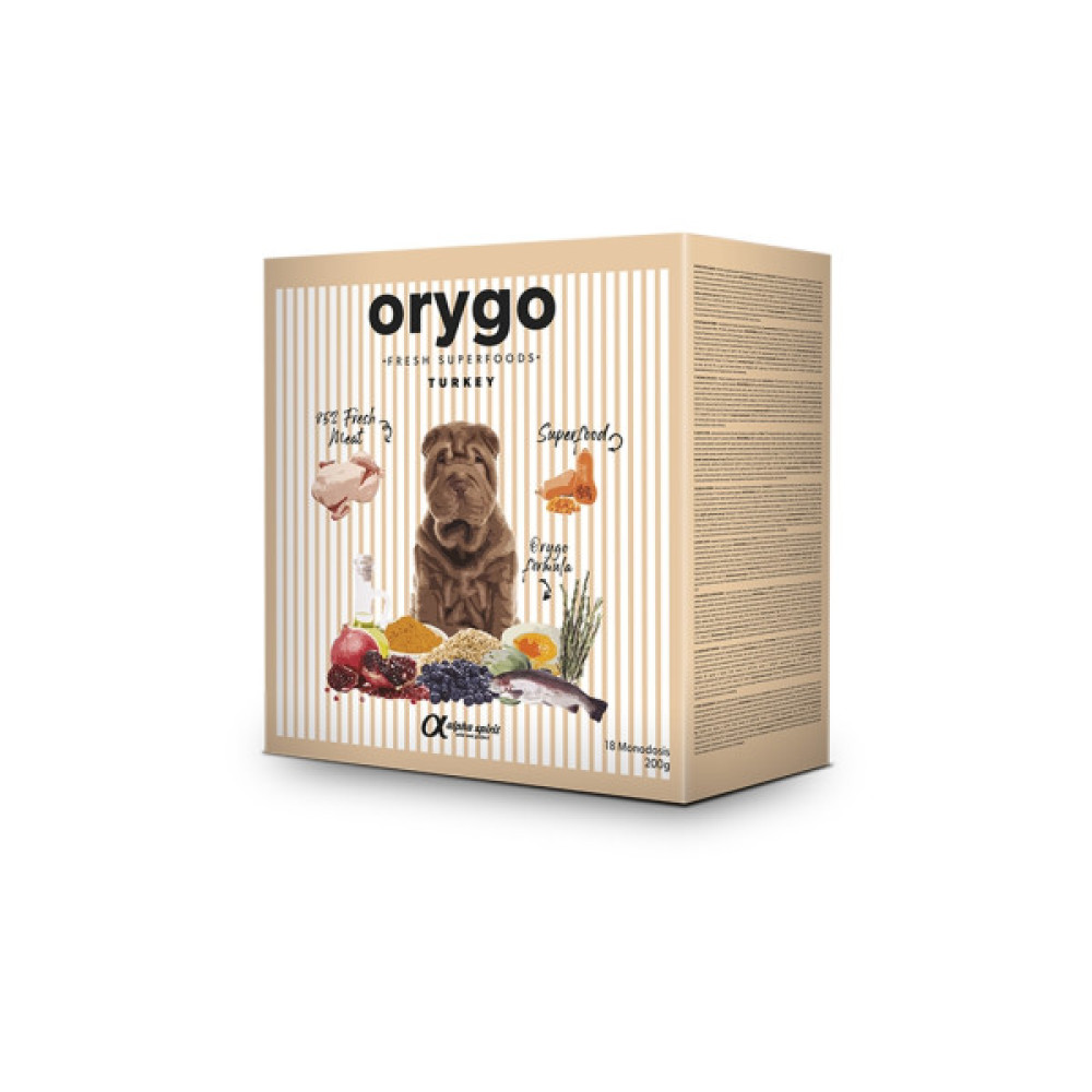 Напіввологий корм для собак Orygo Turkey (18х200 г) 3.6 кг (8436586312138)