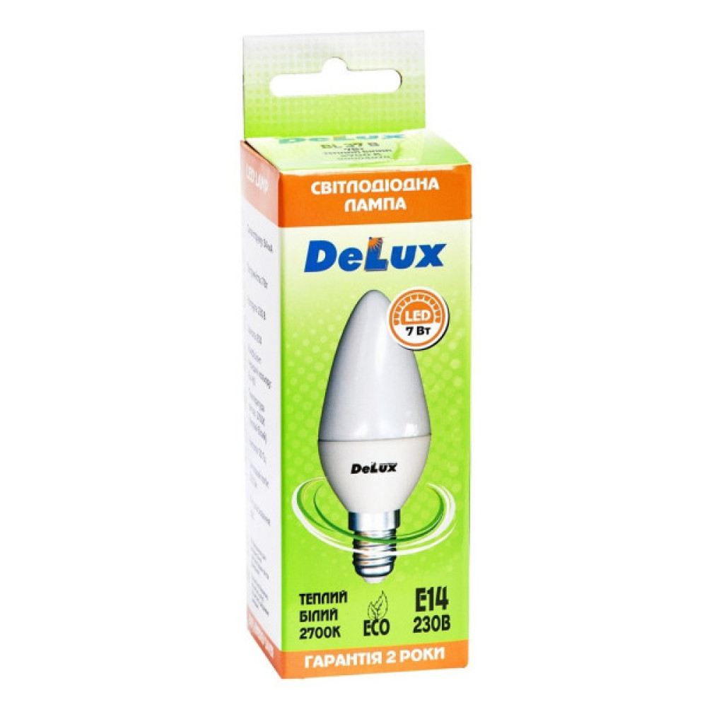 Лампочка Delux BL37B 7Вт 2700K 220В E14 (90011754) Лампочка Delux BL37B 7Вт 2700K 220В E14 (90011754)