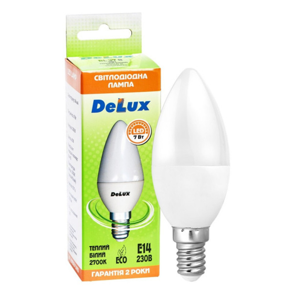 Лампочка Delux BL37B 7Вт 2700K 220В E14 (90011754) Лампочка Delux BL37B 7Вт 2700K 220В E14 (90011754)