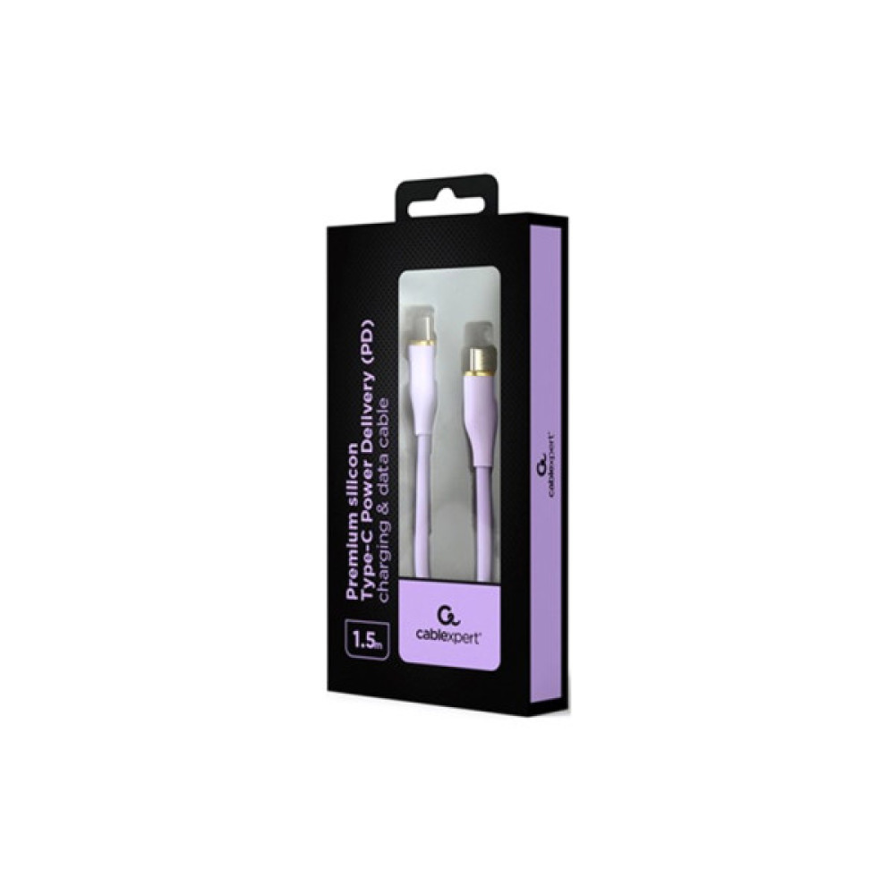 Дата кабель USB-C to USB-C 1.5m 3A Cablexpert (CC-USB2S-CMCM-1.5M-P)