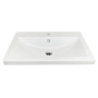 Раковина, умивальник Adamant CERS, штучний камінь, прямокут., з отвором для змішувача, з отвором для переливу, 695x450x158мм, накладний, білий