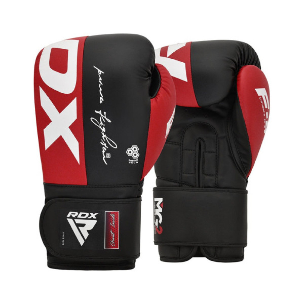 Боксерські рукавички RDX REX F4 Red/Black 10 унцій (BGR-F4R-10OZ)